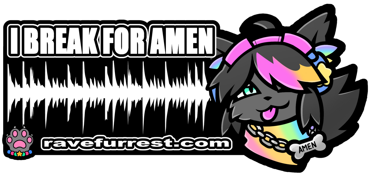 I BREAK FOR AMEN Bumper Sticker