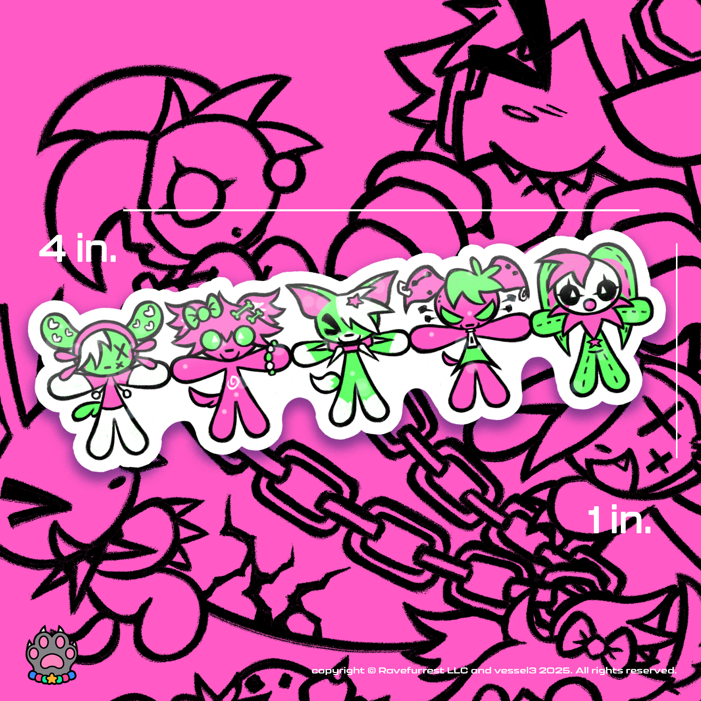 VESSEL3 X RAVEFURREST Long Sleeve Tee + Vinyl Sticker Bundle