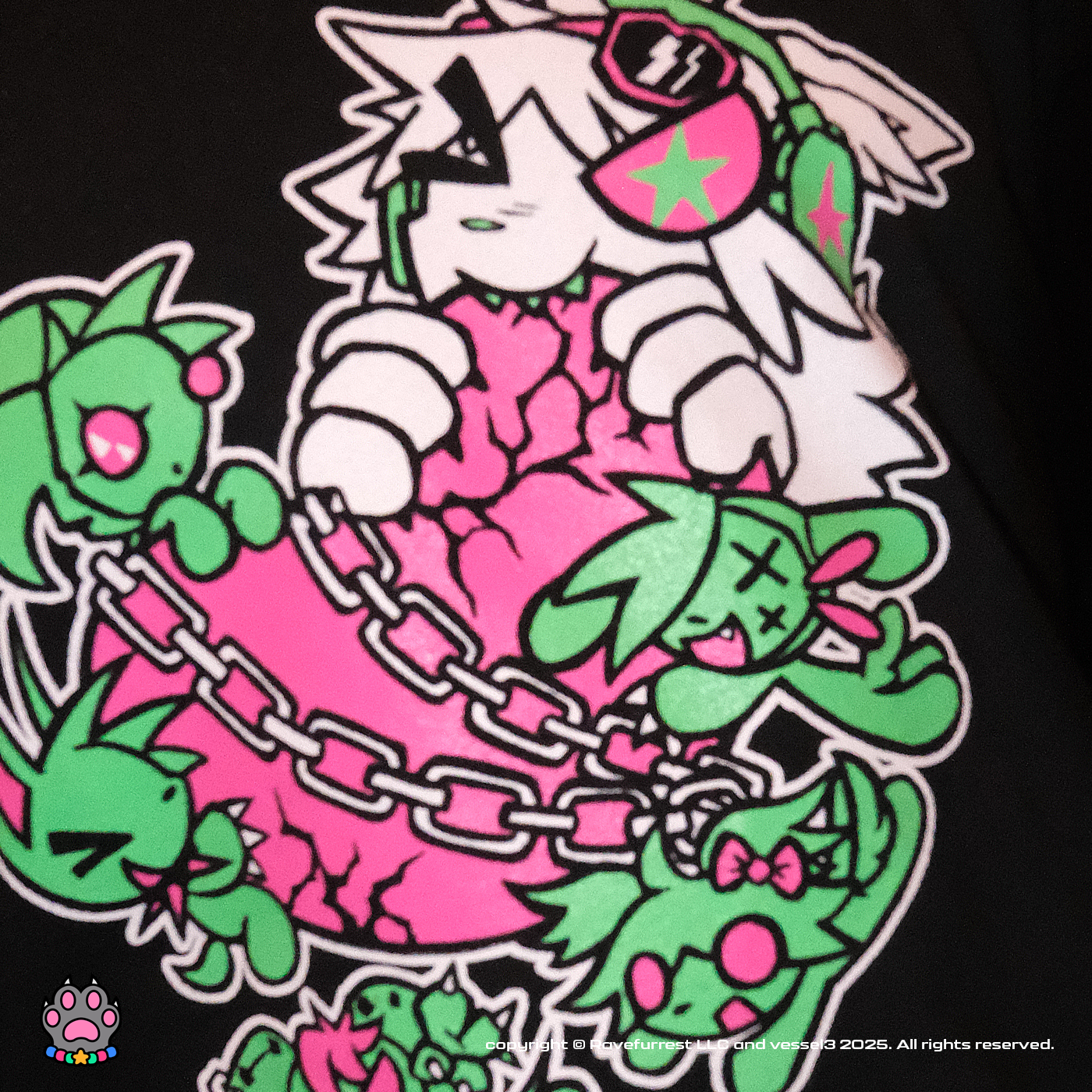 VESSEL3 X RAVEFURREST Long Sleeve Tee + Vinyl Sticker Bundle